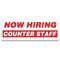 Signmission Now Hiring Counter Staff Banner Apply Inside Accepting Application Single Sided B-120-30224 - alternate 1